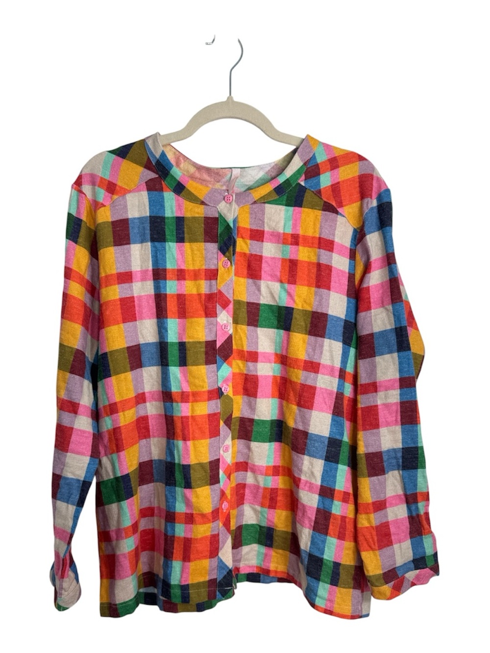 Joge Brazil Plaid Sleepwear Top Size Small